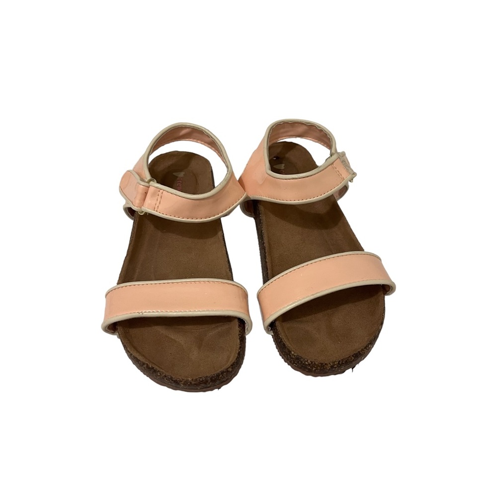 J. Crew Crewcuts Pink Patent Open Toe Ankle Strap Sandals Shoes Girls Size 5K